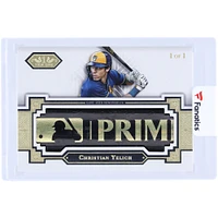 Christian Yelich Milwaukee Brewers 2023 Topps Tier One Bat Barrel #LLR-CYE #1/1 Card