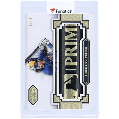 Christian Yelich Milwaukee Brewers 2023 Topps Tier One Bat Barrel #LLR-CYE #1/1 Card