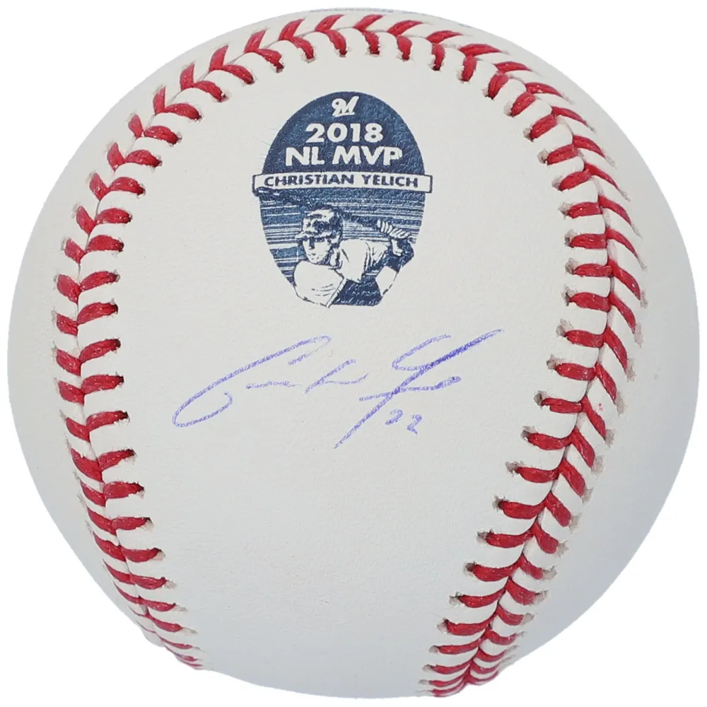 Milwaukee Brewers Christian Yelich Autographed Blue Majestic