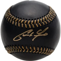 Christian Yelich Milwaukee Brewers Autographed Black Leather Baseball