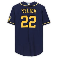 Christian Yelich Milwaukee Brewers Autographed Blue Alternate Nike Authentic Jersey