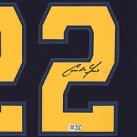Maillot réplique Nike alternatif bleu autographié par Christian Yelich des Milwaukee Brewers