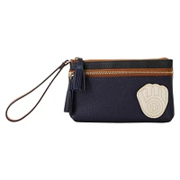 Dooney & Bourke Milwaukee Brewers Infield Double-Zip Wristlet