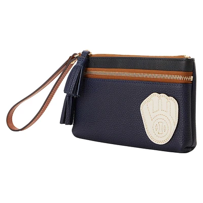 Dooney & Bourke Milwaukee Brewers Poignet à double fermeture éclair