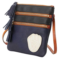 Dooney & Bourke Milwaukee Brewers Infield Sac à main à bandoulière triple fermeture éclair