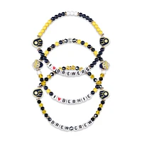 FOCO Milwaukee Brewers 3-Pack Friendship Bracelet Set