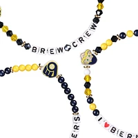 FOCO Milwaukee Brewers 3-Pack Friendship Bracelet Set