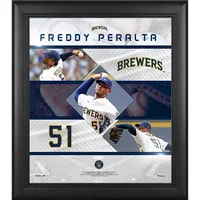 Milwaukee Brewers Omar Narvaez Fanatics Authentic Framed 15 x