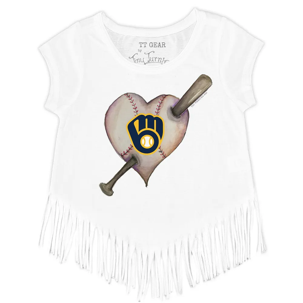 Lids Milwaukee Brewers Tiny Turnip Girls Youth Heart Lolly Fringe