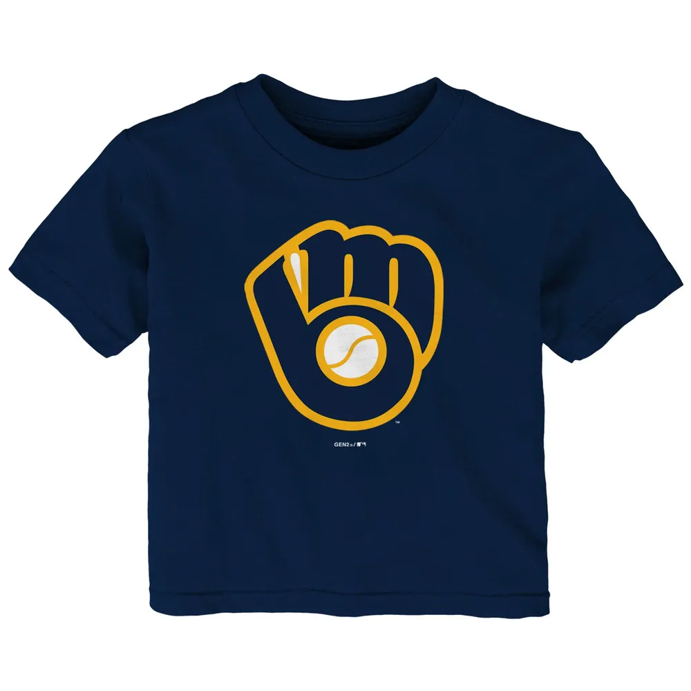 Lids Milwaukee Brewers Tiny Turnip Women's Bronto T-Shirt - Navy