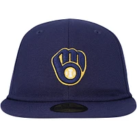 Casquette ajustée My First 59FIFTY des Milwaukee Brewers New Era pour bébé, bleu marine