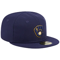 Casquette ajustée My First 59FIFTY des Milwaukee Brewers New Era pour bébé, bleu marine