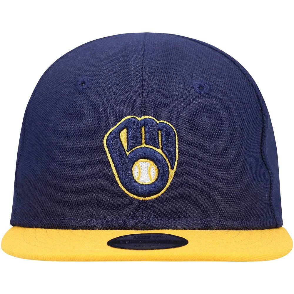 Casquette New Era bleu marine Milwaukee Brewers My First 9FIFTY pour bébé