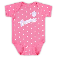 Infant Soft as a Grape Pink/Purple Milwaukee Brewers Rookie Creeper 3-Pack