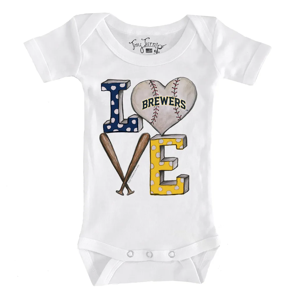 Women's Tiny Turnip White/Black Milwaukee Brewers Triple Scoop