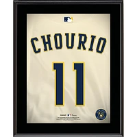Plaque de joueur sublimée avec numéro de maillot Jackson Chourio Milwaukee Brewers 10,5" x 13"