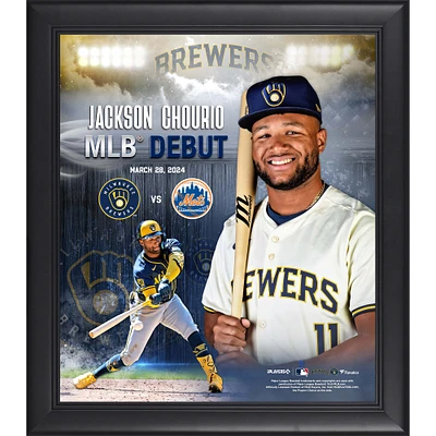 Jackson Chourio Milwaukee Brewers 15" x 17" 2024 MLB Debut Collage