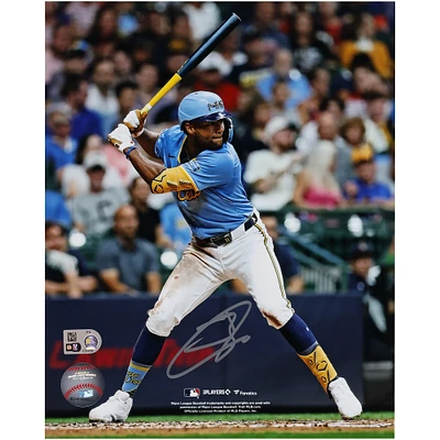 Jackson Chourio Milwaukee Brewers Autographed 8" x 10" Hitting Photograph