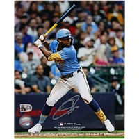 Jackson Chourio Milwaukee Brewers Autographed 8" x 10" Hitting Photograph