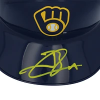 Jackson Chourio Milwaukee Brewers Autographed Mini Batting Helmet 