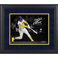 Jackson Chourio Milwaukee Brewers Facsimile Signature Framed 11" x 14" Spotlight Photograph