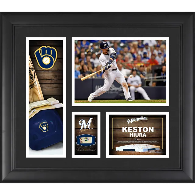 Lids Keston Hiura Milwaukee Brewers Fanatics Authentic Autographed Replica  Batting Helmet