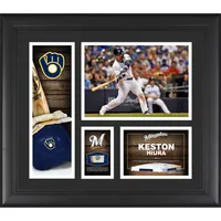 Keston Hiura Milwaukee Brewers Jersey Design Desktop Cornhole Game Set