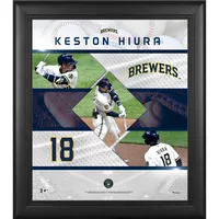 Lids Keston Hiura Milwaukee Brewers Fanatics Authentic Framed 15 x 17  Player Collage with a Piece of Game-Used Ball