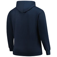 Men's '47  Navy Milwaukee Brewers Big & Tall Velocity Fleece Pullover Hoodie