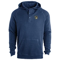 Men's Dunbrooke  Navy Milwaukee Brewers Montana Lightweight Raglan Pullover Hoodie
