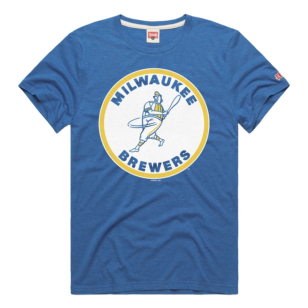 T-shirt hommage pour homme Hyper Local Tri-Blend des Royal Milwaukee Brewers
