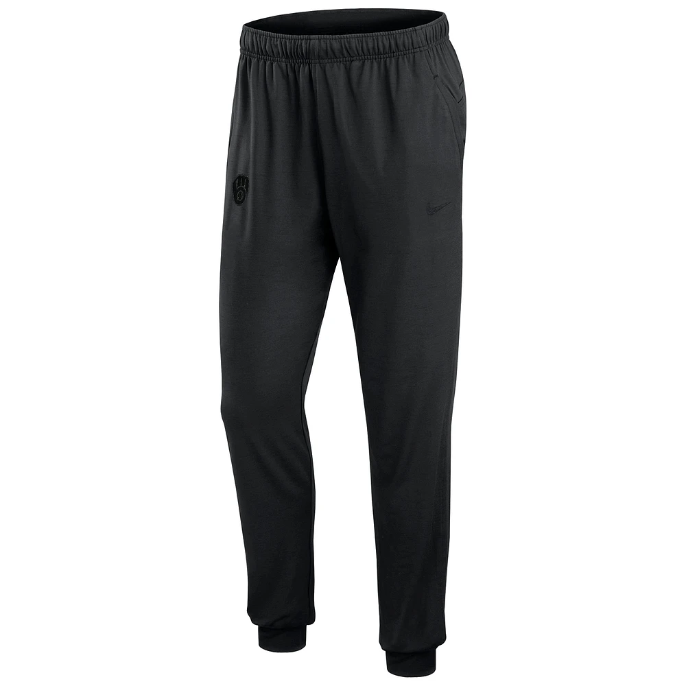 Men's Nike  Black Milwaukee Brewers Big & Tall Performance Travel Pants