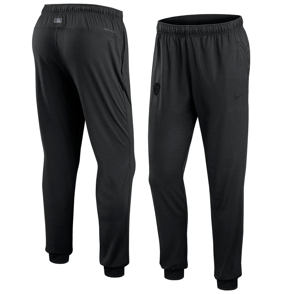 Men's Nike Black Milwaukee Brewers Big & Tall Performance Travel Pants