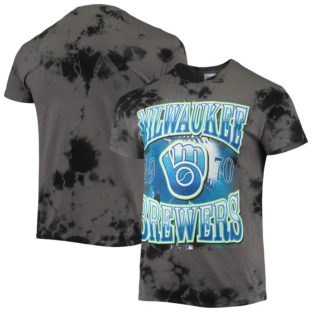 Lids Milwaukee Brewers '47 Wonder Boy Vintage Tubular T-Shirt - Charcoal