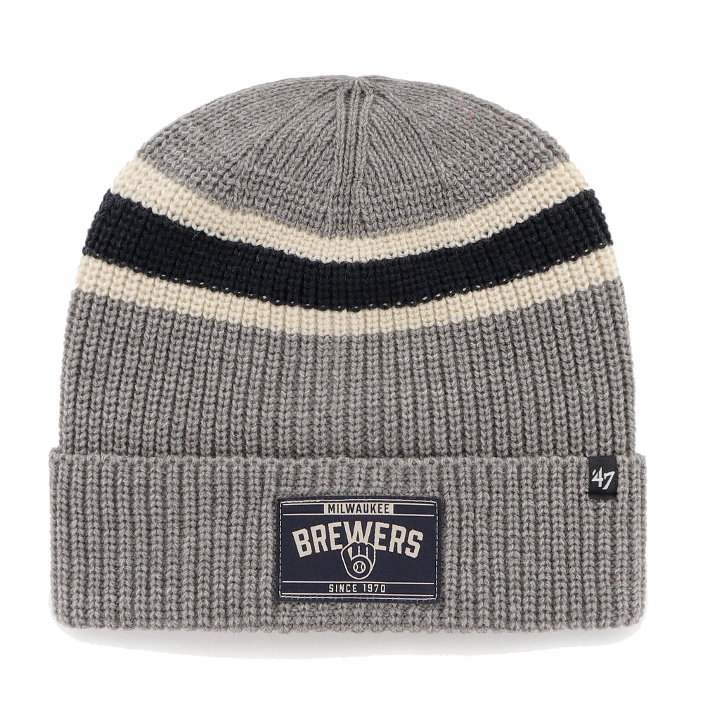 Bonnet en tricot à revers Penobscot '47 Graphite Milwaukee Brewers pour hommes