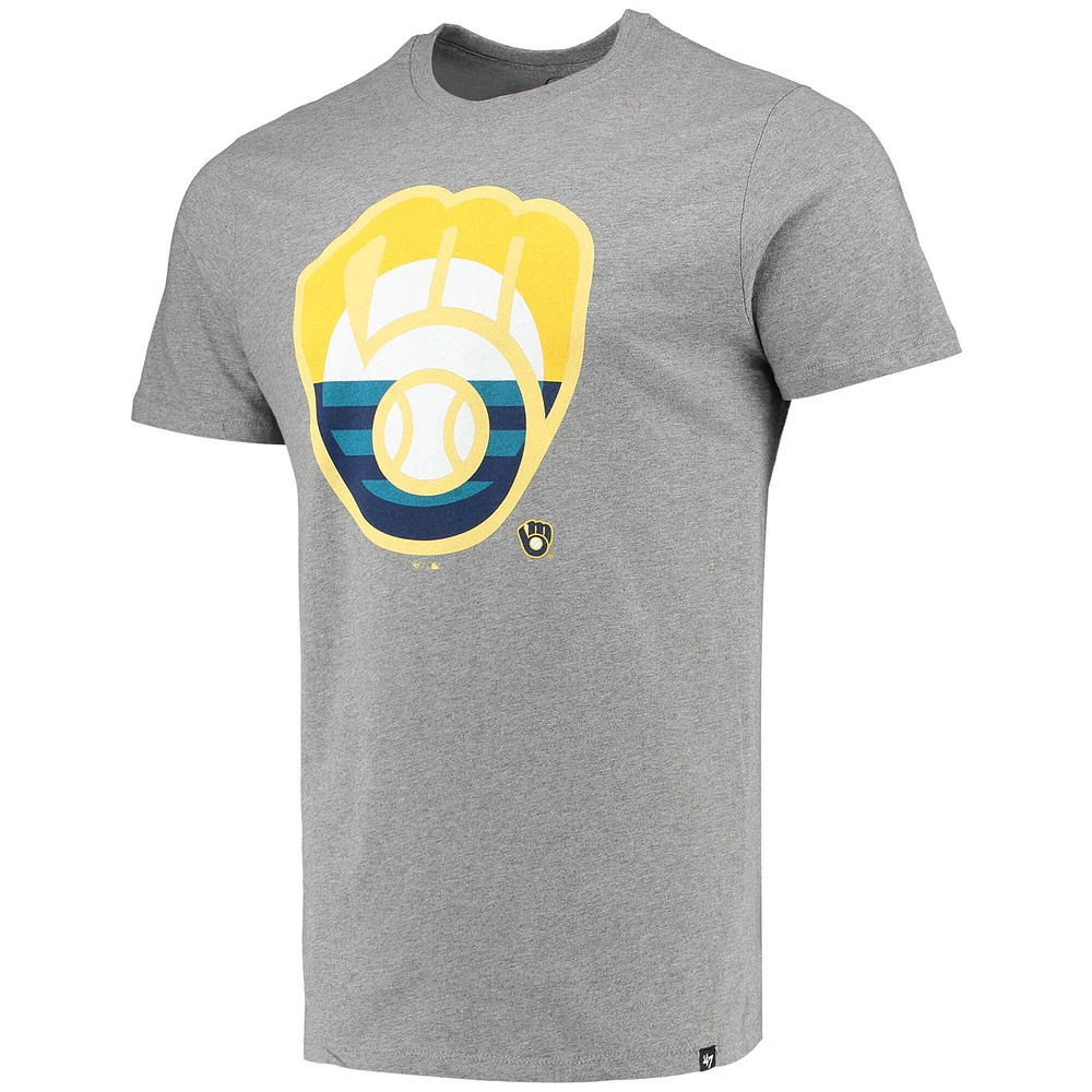 T-shirt régional Super Rival des Milwaukee Brewers '47 Heathered Grey pour homme