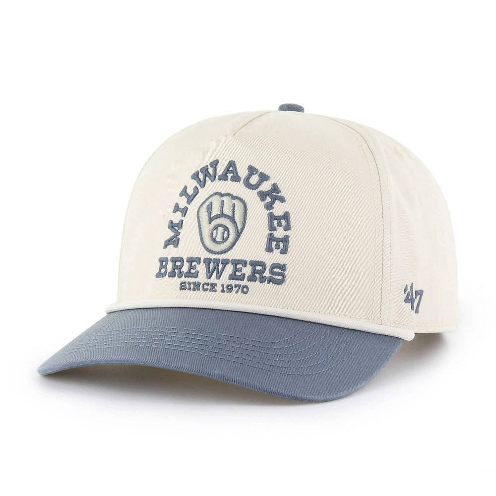 Men's '47 Natural Milwaukee Brewers Ranchero Hitch Adjustable Hat