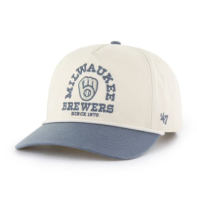 Men's '47 Natural Milwaukee Brewers Ranchero Hitch Adjustable Hat