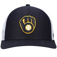 Casquette snapback avec logo principal Milwaukee Brewers '47 bleu marine/blanc pour homme