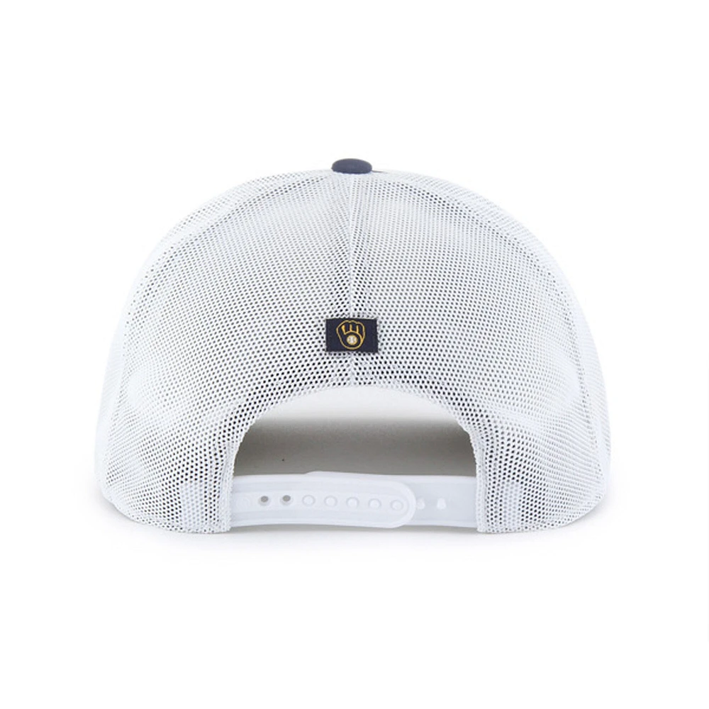Men's '47 Navy/White Milwaukee Brewers Scratch Adjustable Trucker Hat