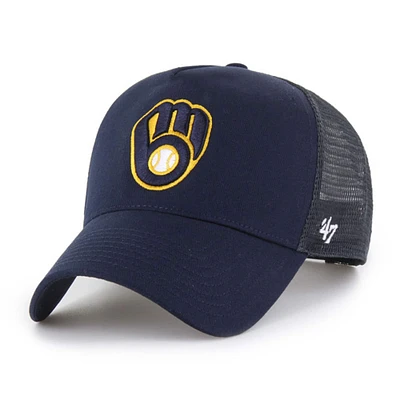 Men's '47 Navy Milwaukee Brewers Ballpark Offside Adjustable Trucker Hat