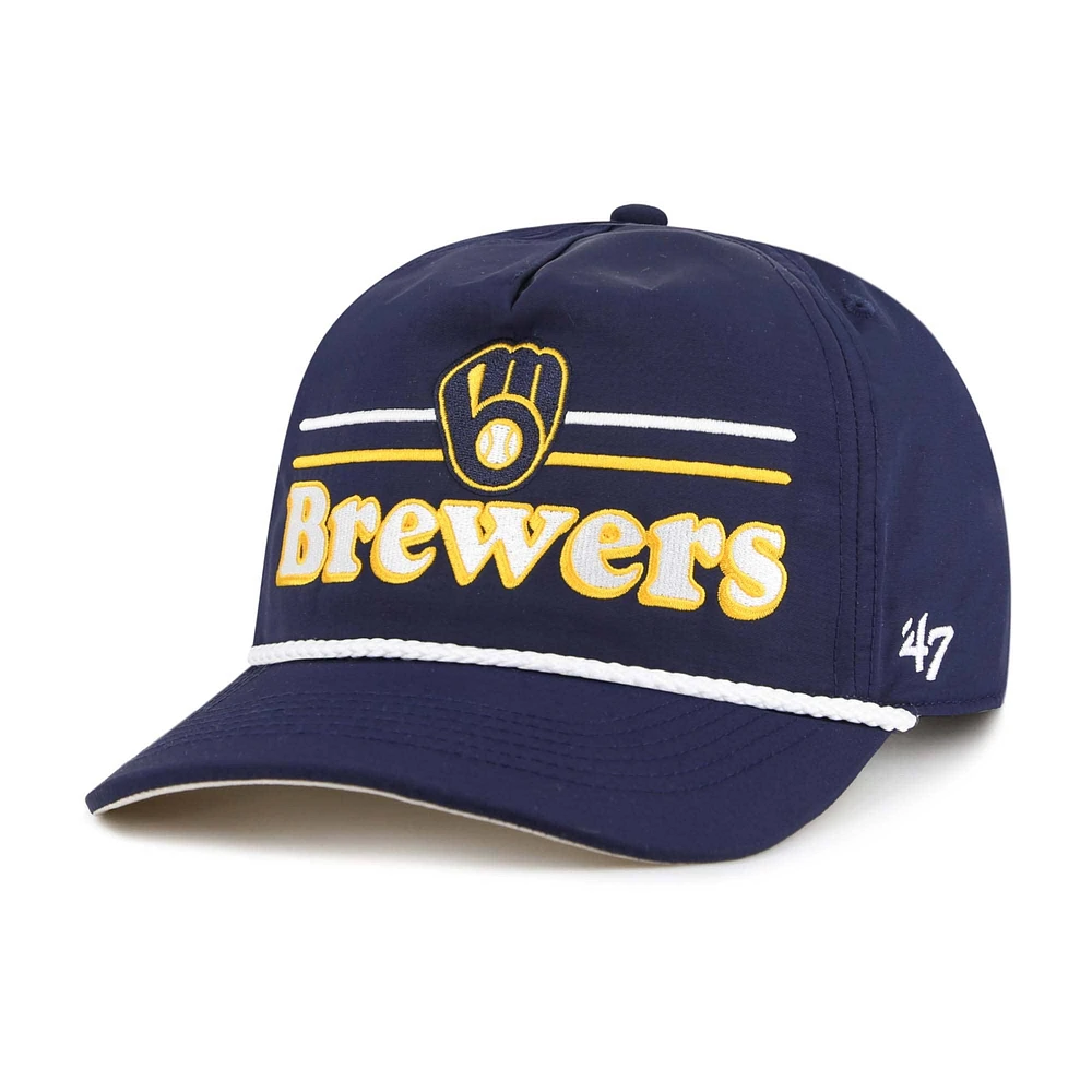 Men's '47 Navy Milwaukee Brewers Campscape Hitch Adjustable Hat