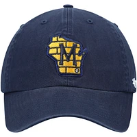 Men's '47 Navy Milwaukee Brewers Clean Up Adjustable Hat