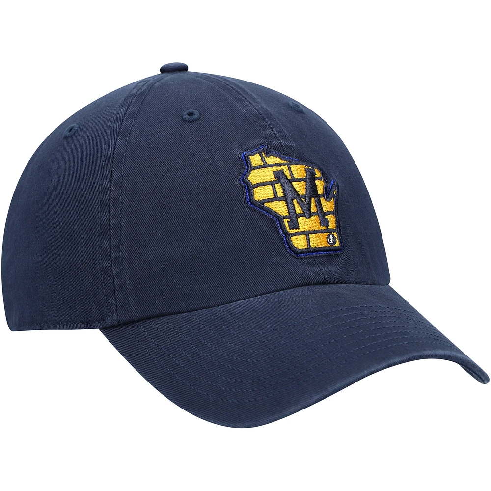 Casquette réglable '47 Navy Milwaukee Brewers State Clean Up pour homme