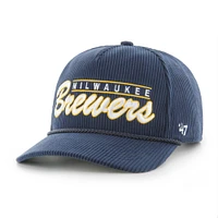 Casquette ajustable en velours côtelé bleu marine '47 Milwaukee Brewers pour homme