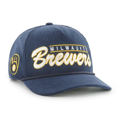 Casquette ajustable en velours côtelé bleu marine '47 Milwaukee Brewers pour homme