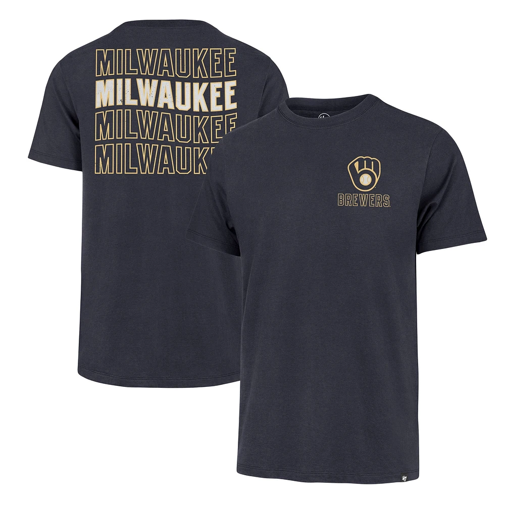 T-shirt '47 bleu marine Milwaukee Brewers Hang Back Franklin pour hommes