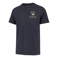 Men's '47 Navy Milwaukee Brewers Hang Back Franklin T-Shirt