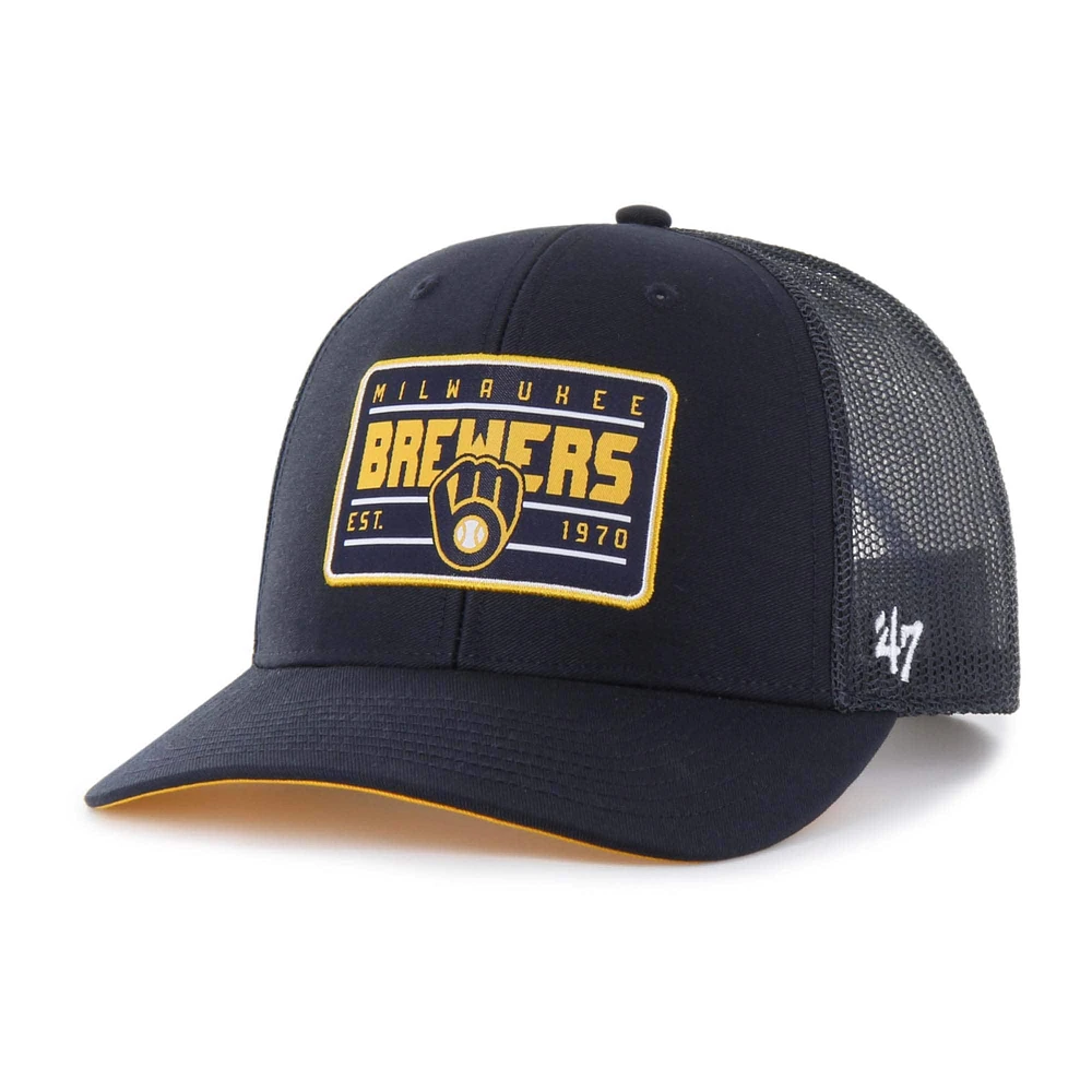 Men's '47 Navy Milwaukee Brewers Hardline Trucker Adjustable Hat