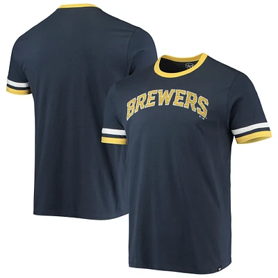 Men's '47 Navy Milwaukee Brewers Team Name T-Shirt